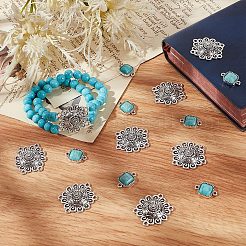 20 шт. многорядные звенья в виде цветка из сплава в тибетском стиле&nbsp;FIND-SC0003-65