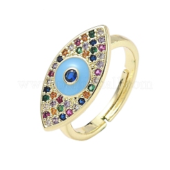 Латунные микро проложить пальцев кольца кубического циркония RJEW-D322-02G