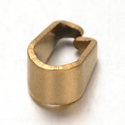 イオンプレーティング(IP) 304 ステンレススチール スナップオンベイル  ゴールドカラー  7x3.5x4.5mm  ピン：1x0.5mm&nbsp;STAS-F074-02
