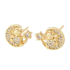 Серьги-гвоздики из циркония EJEW-F400-26A-G