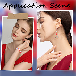 600 шт. 3-цветные акриловые бусины с имитацией желе на тему Дня независимости&nbsp;SACR-SP0001-20