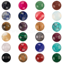 48 шт. 24 стиля кабошонов из натуральных и синтетических смешанных драгоценных камней&nbsp;G-SP0001-40