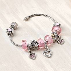 Сплав эмаль европейские бусины браслеты с подвесками BJEW-F495-14P