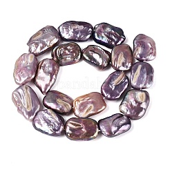Fili di perle di perline keshi barocche naturali&nbsp;PEAR-S020-K13