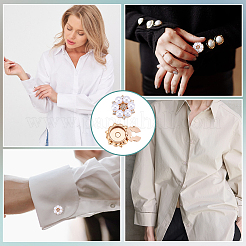 Boutons de manchette en alliage en strass&nbsp;FIND-WH0111-881