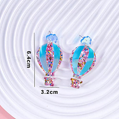 Orecchini pendenti in acrilico a forma di mongolfiera&nbsp;WG082CC-02
