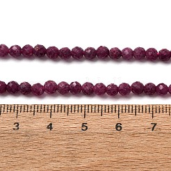 Натуральные рубиновые бисерные пряди G-A276-C10-4mm