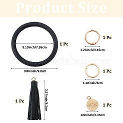 1 брелок из искусственной кожи с кисточками на запястье&nbsp;BJEW-CL0001-30B