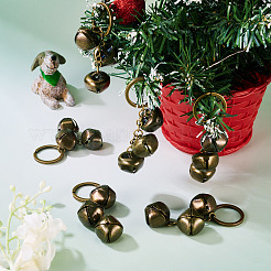 8 porte-clés pendentif cloche en fer&nbsp;KEYC-TA00040