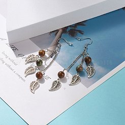 Pendientes colgantes de cuentas de jade de cuarzo natural&nbsp;EJEW-JE04823-01