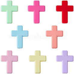 16pcs 8 Farben Silikonperlen&nbsp;SIL-SC0003-17