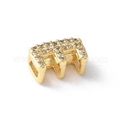 Латунные микро-паве прозрачные кубические цирконии начальные многорядные звенья KK-S520-01G-05