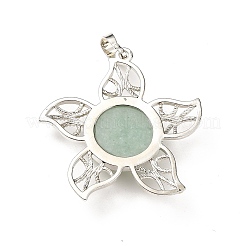 Pendentifs en aventurine vert naturel&nbsp;G-B033-02P-17