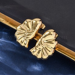 女性用304ステンレススチールスタッドピアス  左右  ゴールドカラー  25x16mm&nbsp;EJEW-A125-76G