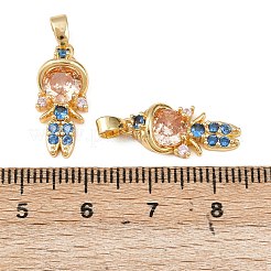 Латунные микро проложить кубического циркония подвески KK-B161-07G