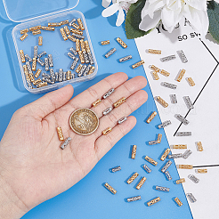 120 шт. 4-х видов полых трубчатых бусин из нержавеющей стали STAS-UN0055-68