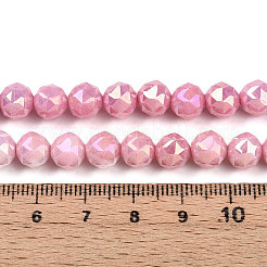 Стеклянные бусины с гальваническим покрытием  X-GLAA-N010-8mm-09