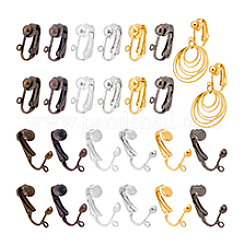 Латунные клипсы серьги KK-PH0021-01M