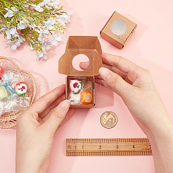 Складная творческая коробка крафт-бумаги CON-WH0077-16B