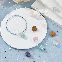 12 шт. 6 стиля необработанных натуральных зеленых авантюрина&nbsp;PALLOY-FH00085