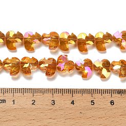 Стеклянные бусины с гальваническим покрытием  EGLA-P066-03A-FR02