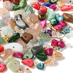 Kit de fabrication de bracelets de boucles d'oreilles en perles de pierres précieuses bricolage&nbsp;DIY-YW0006-22