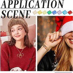 160 шт. 8-х цветные прозрачные стеклянные бусины с тремя отверстиями&nbsp;SEED-AR0001-27