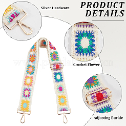 Ethnischen stil tuch stickerei bunte blume gurtband tasche riemen&nbsp;DIY-WH20053-22A