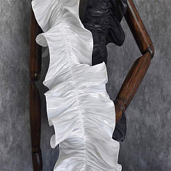 Волнистое кружево из полиэстера и органзы&nbsp;WH-WG75920-01