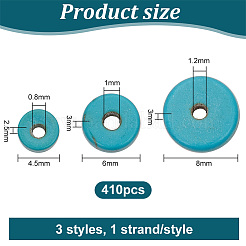 3 нити 3 стилей синтетические бирюзовые окрашенные нити G-HY0001-49