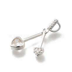 Ottone micro spianare pendenti zirconi&nbsp;KK-K378-61S