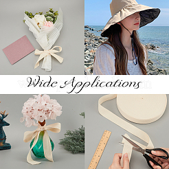 綿綿ツイルテープリボン  ヘリンボーンリボン  家の装飾のための  ギフトのラッピングと DIY 工芸品の装飾  アンティークホワイト  40mm&nbsp;OCOR-WH0057-30G-03