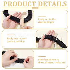 9 ярд шифоновой кружевной ленты с морщинами&nbsp;OCOR-NB0002-39A