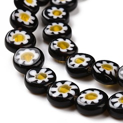 Ручной Millefiori стеклянные плоские круглые нити бисера LK-P011-20