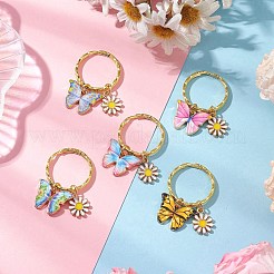 Брелок-бабочка из эмалевого сплава&nbsp;KEYC-JKC01181