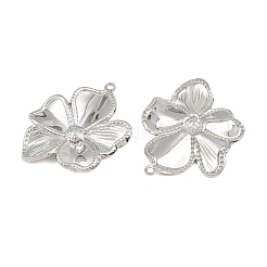 304ステンレスペンダント  花のチャーム  ステンレス鋼色  35x31x3mm  穴：1.8mm&nbsp;SA-CBAB0EF-06P