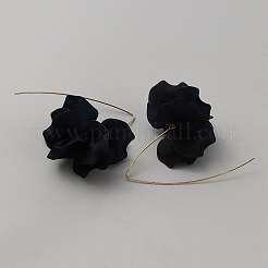 Серьги с подвесками из акрилового цветка с железными булавками EJEW-WH0019-20