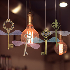 Набор для самостоятельного изготовления украшений в виде скелетного ключа для подарков DIY-SC0017-38