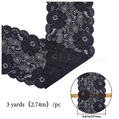 Ленты из полиэстера с кружевной отделкой&nbsp;SRIB-WH220020-058A