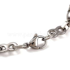 Braccialetti a catena a 8 maglie in acciaio inossidabile 201 anti-ossidazione&nbsp;BJEW-B078-74P