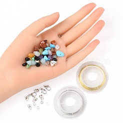 Набор бусин из драгоценных камней для изготовления ювелирных наборов своими руками DIY-FS0002-20