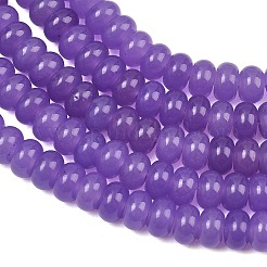 Hilos de cuentas de jade blanco natural deyd&nbsp;GG-CBAD029-B04-5x8mm