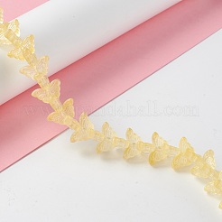 Прозрачный стеклянный бисер нить&nbsp;GLAA-K002-02G