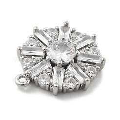 Латунные микропаве прозрачные подвески с фианитом&nbsp;KK-L228-10P