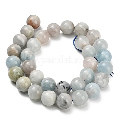 Chapelets de perles en aigue-marine naturelle&nbsp;G-F591-29A-12mm-02