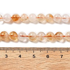 Нити из нагретых натуральных цитриновых бусин&nbsp;G-A262-A01-6mm