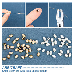 60шт 2 цвета латунные бусины&nbsp;KK-AR0002-82