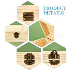 Прямоугольная незаконченная деревянная коробка&nbsp;OBOX-NB0001-06