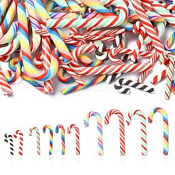 60 шт. 10 стиля рождественской тематики из полимерной глины искусственная леденцовая трость&nbsp;FIND-CJ0002-89