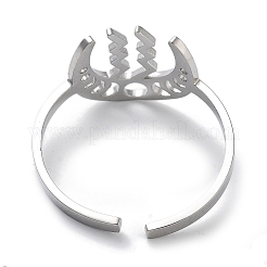 女性用304ステンレススチール星座リング  天秤座  18mm  内径：18mm&nbsp;RJEW-U024-01P-05
